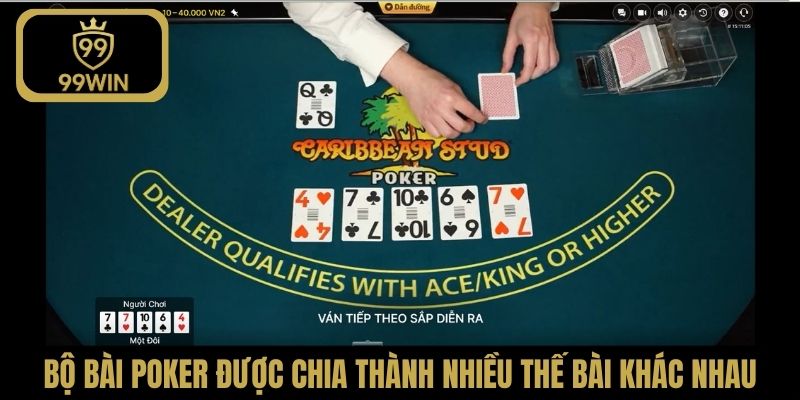 Bộ bài Poker được chia thành nhiều thế bài khác nhau