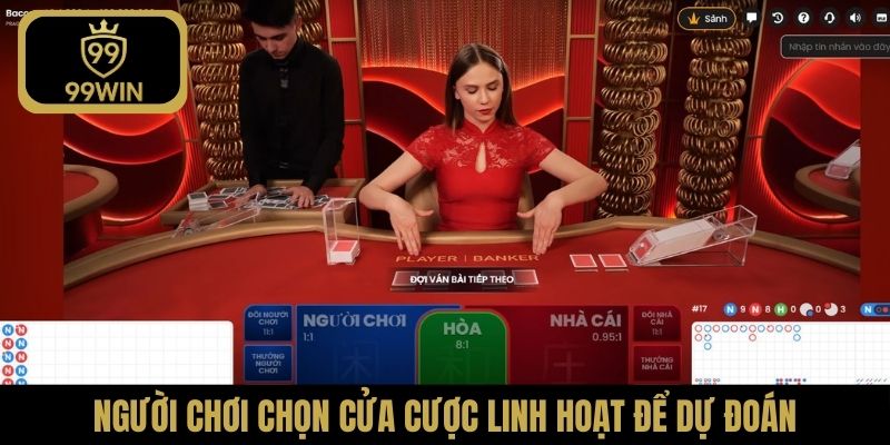 Người chơi chọn cửa cược linh hoạt để dự đoán
