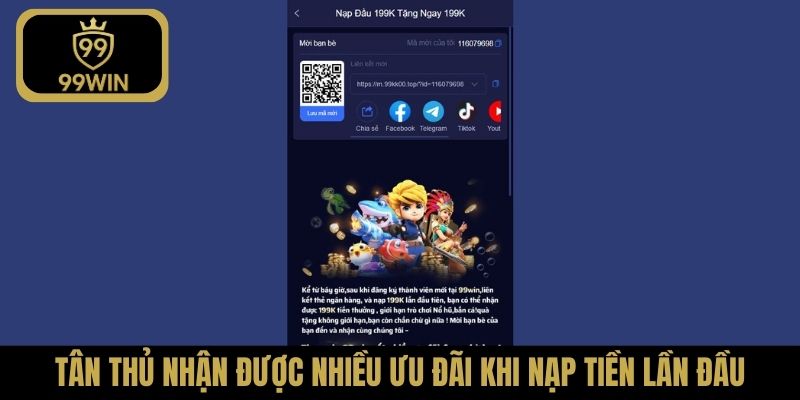 Tân thủ nhận được nhiều ưu đãi khi nạp tiền lần đầu